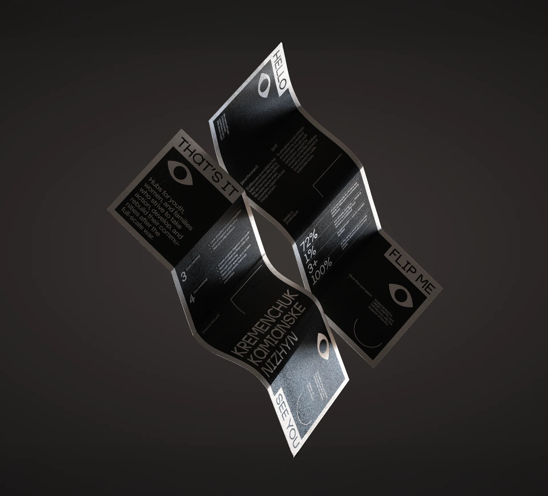 Prostir folded leaflets