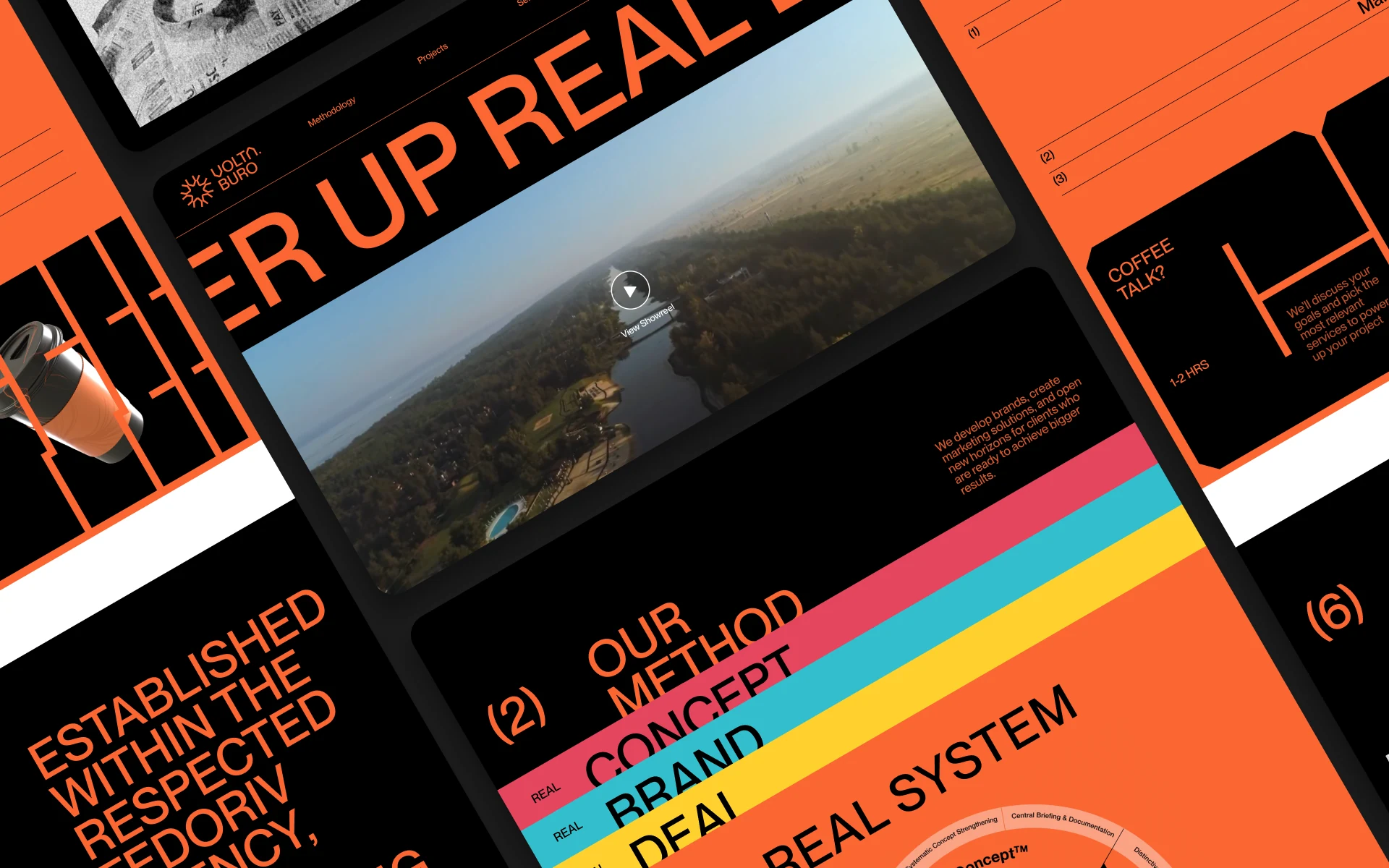Volta Buro website screens